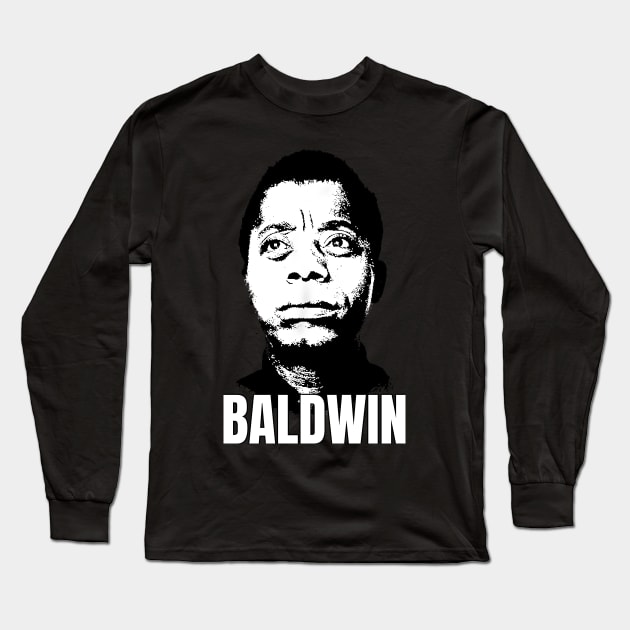 James Baldwin Portrait Long Sleeve T-Shirt by phatvo